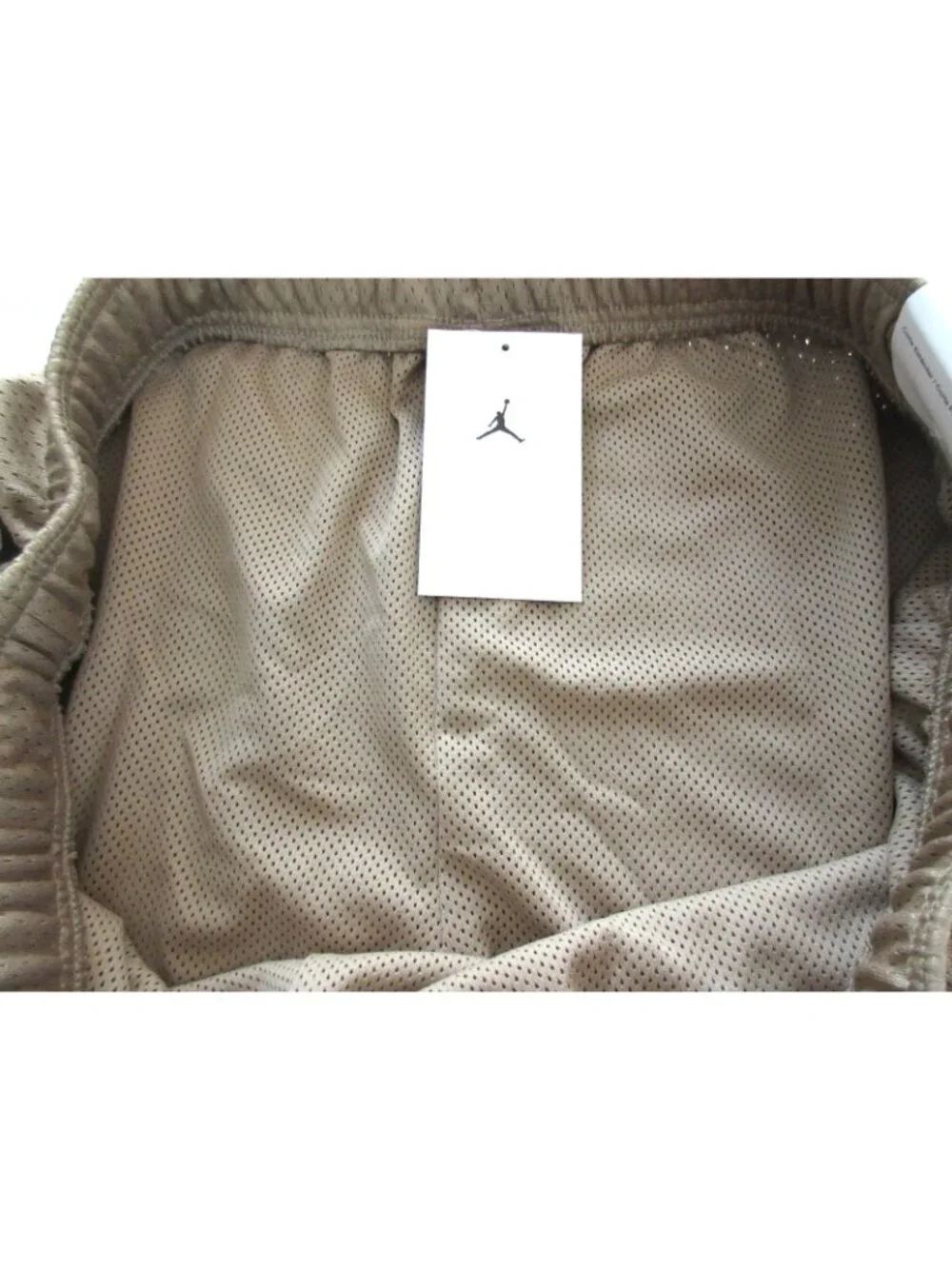 Jordan Men's MVP Mesh 23 Gym Shorts Desert Beige Black Standard Fit NWT